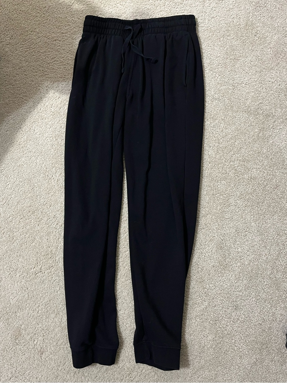H&M Black Elastic Waist Drawstring Joggers